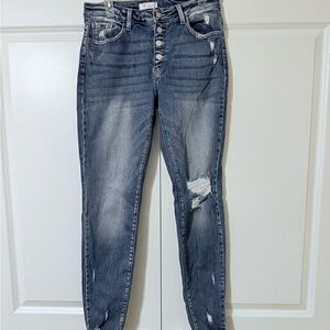 KanCan Blue Skinny Distressed Jeans